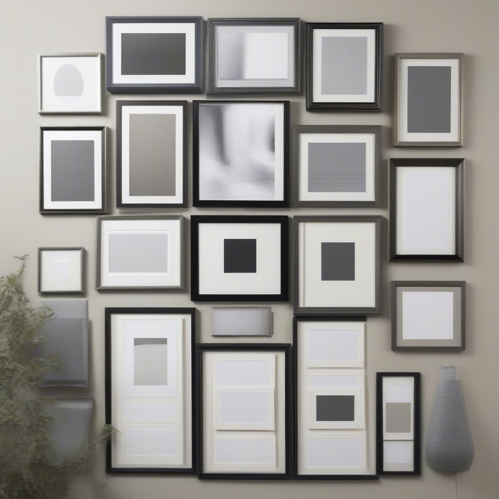 Different matting styles and colors for 8x10 picture frames