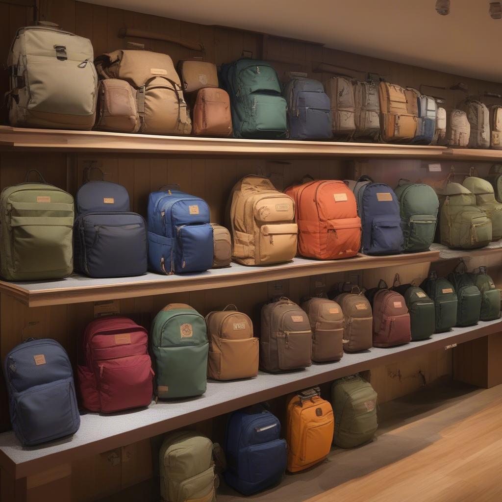 Different Types of National Parks Bags Displayed