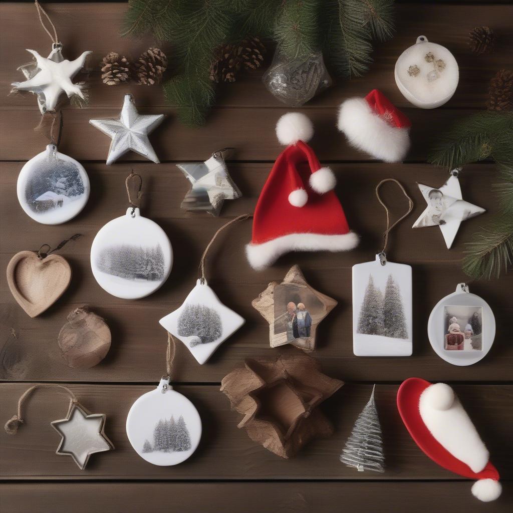 Different Shapes of Christmas Photo Ornaments