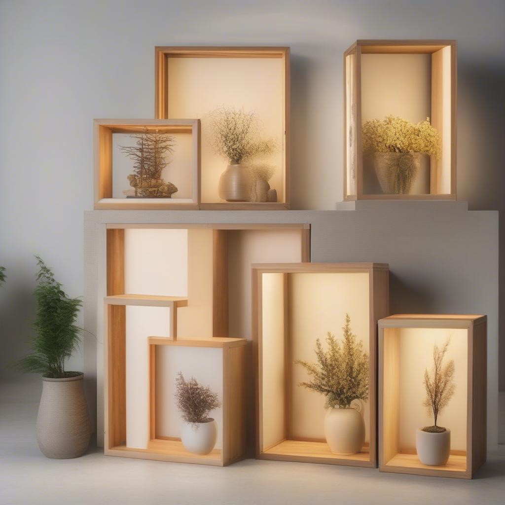 Variety of Wooden Light Box Sizes