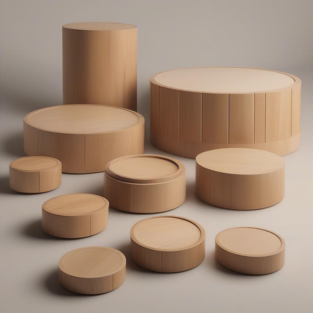 Different Sizes of Round Wooden Risers