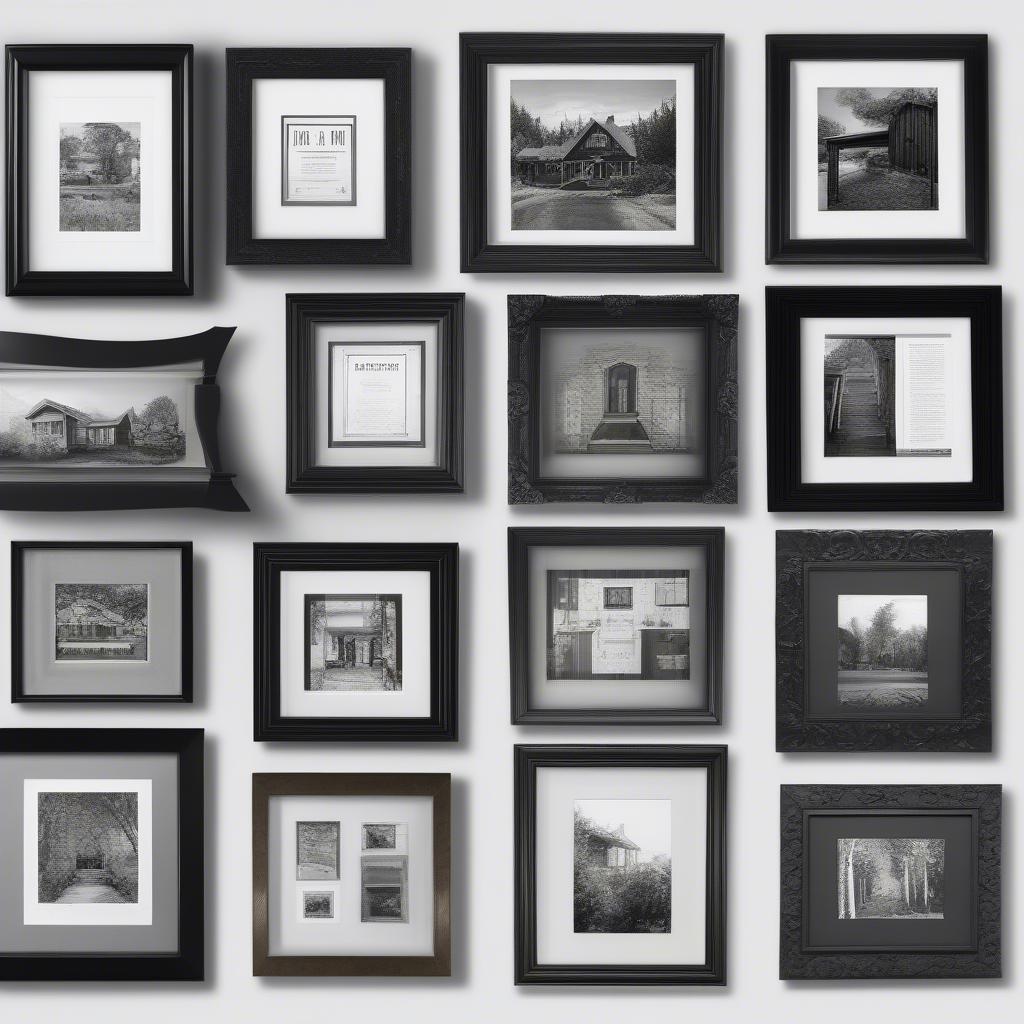 Variety of 11x14 Black Frame Styles