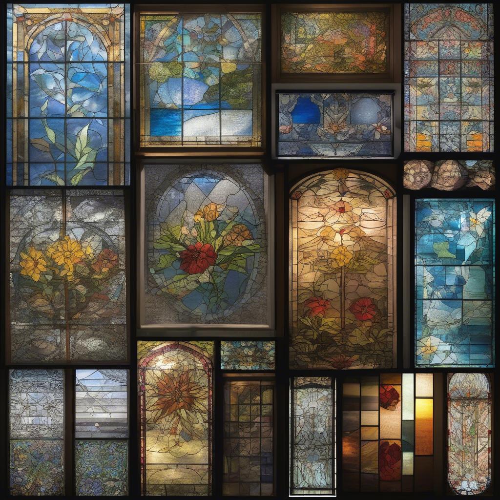 Variety of Stained Glass Window Hanging Styles and Designs