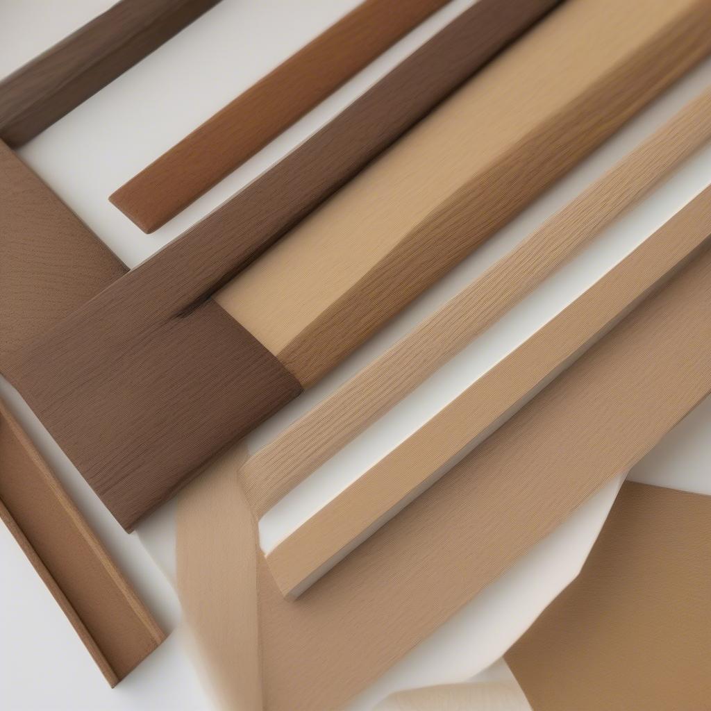 Comparing different wood finishes for wall frames