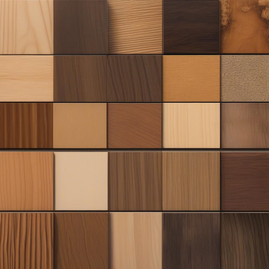 Different Wood Samples Displayed