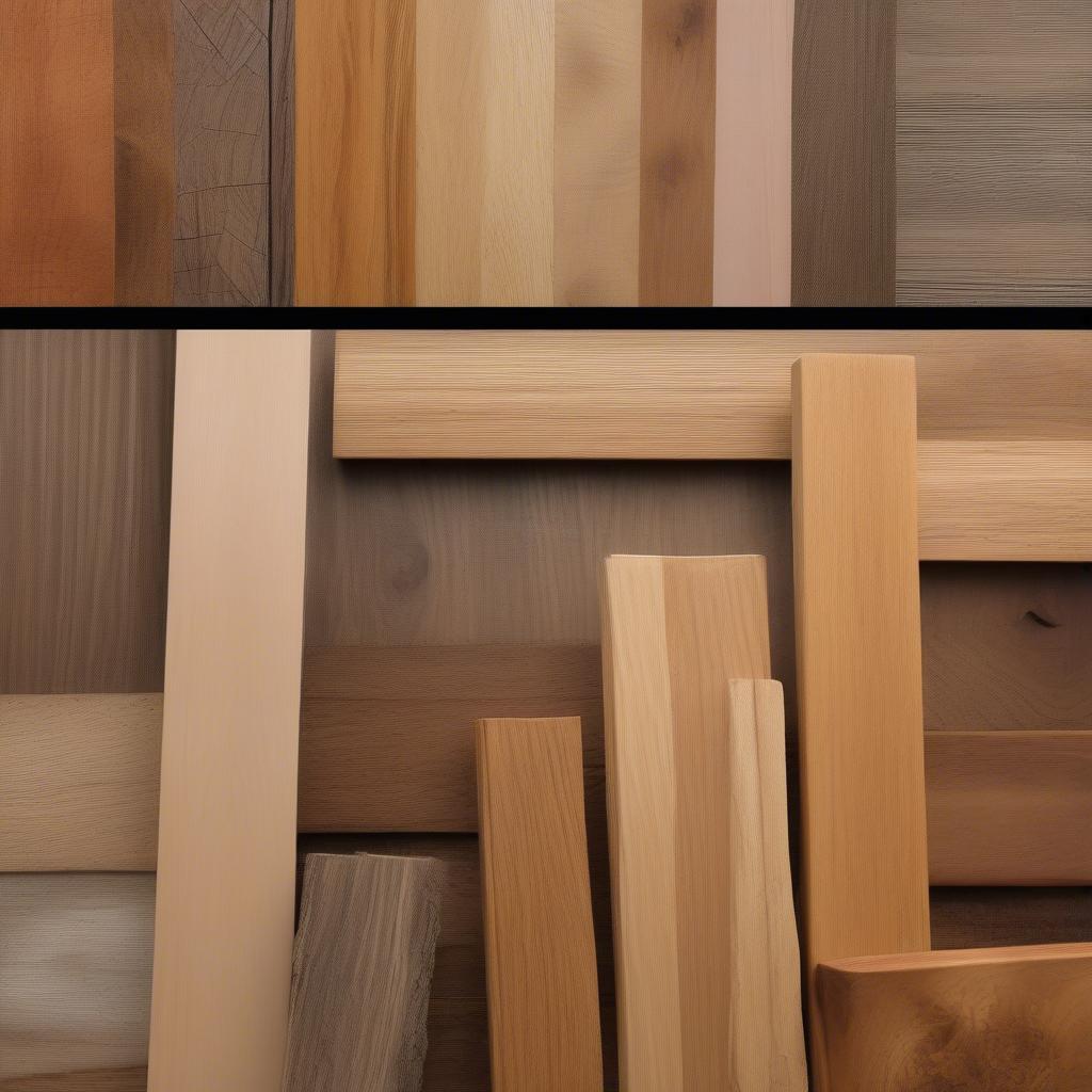 Variety of wood types for picture frames