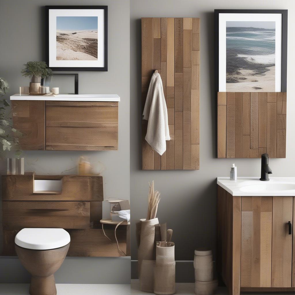 Different Styles of Wooden Wall Art for the Bathroom