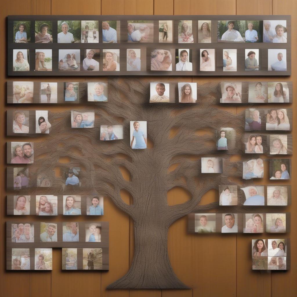 Comparison of digital and physical family tree collages