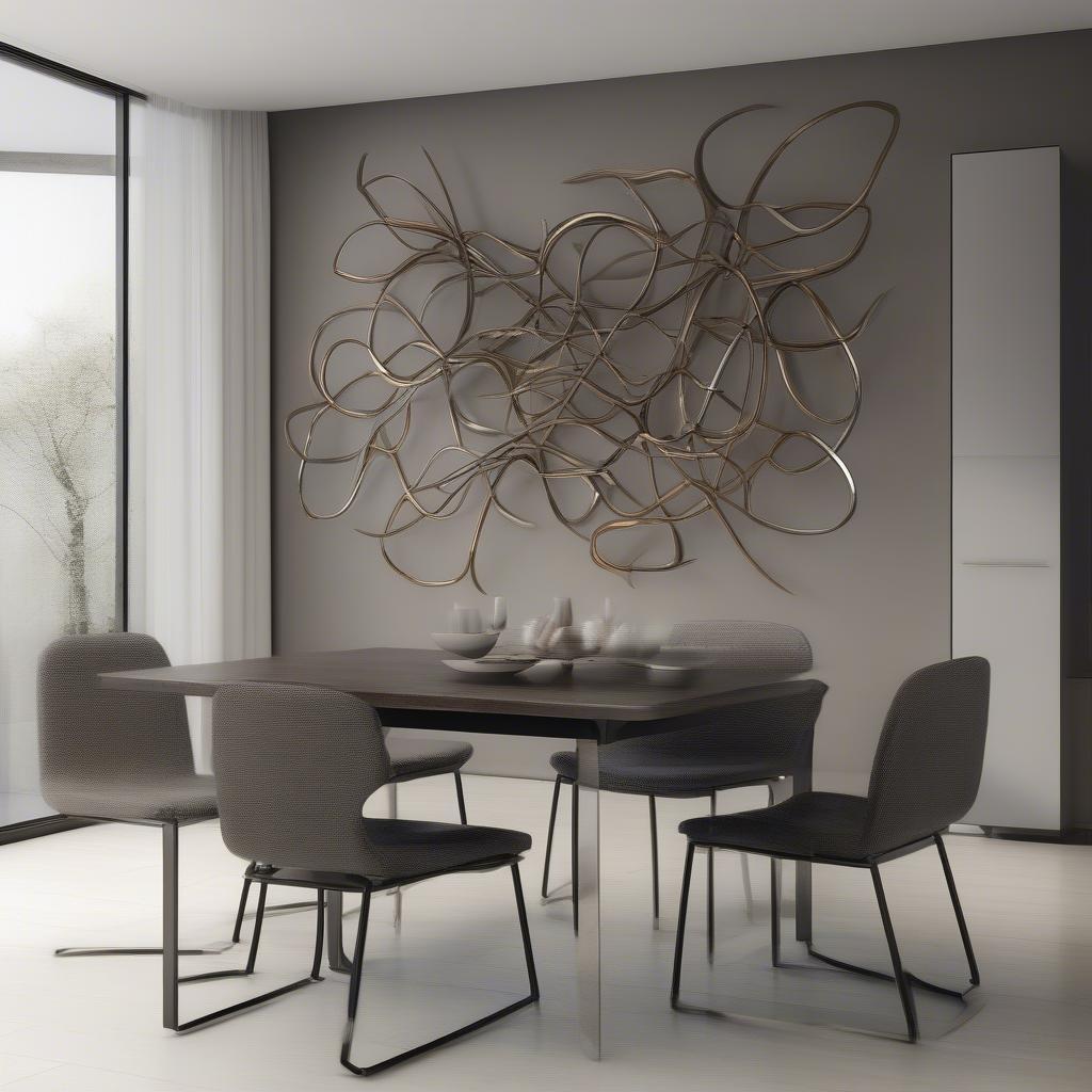 Modern dining area wall art ideas