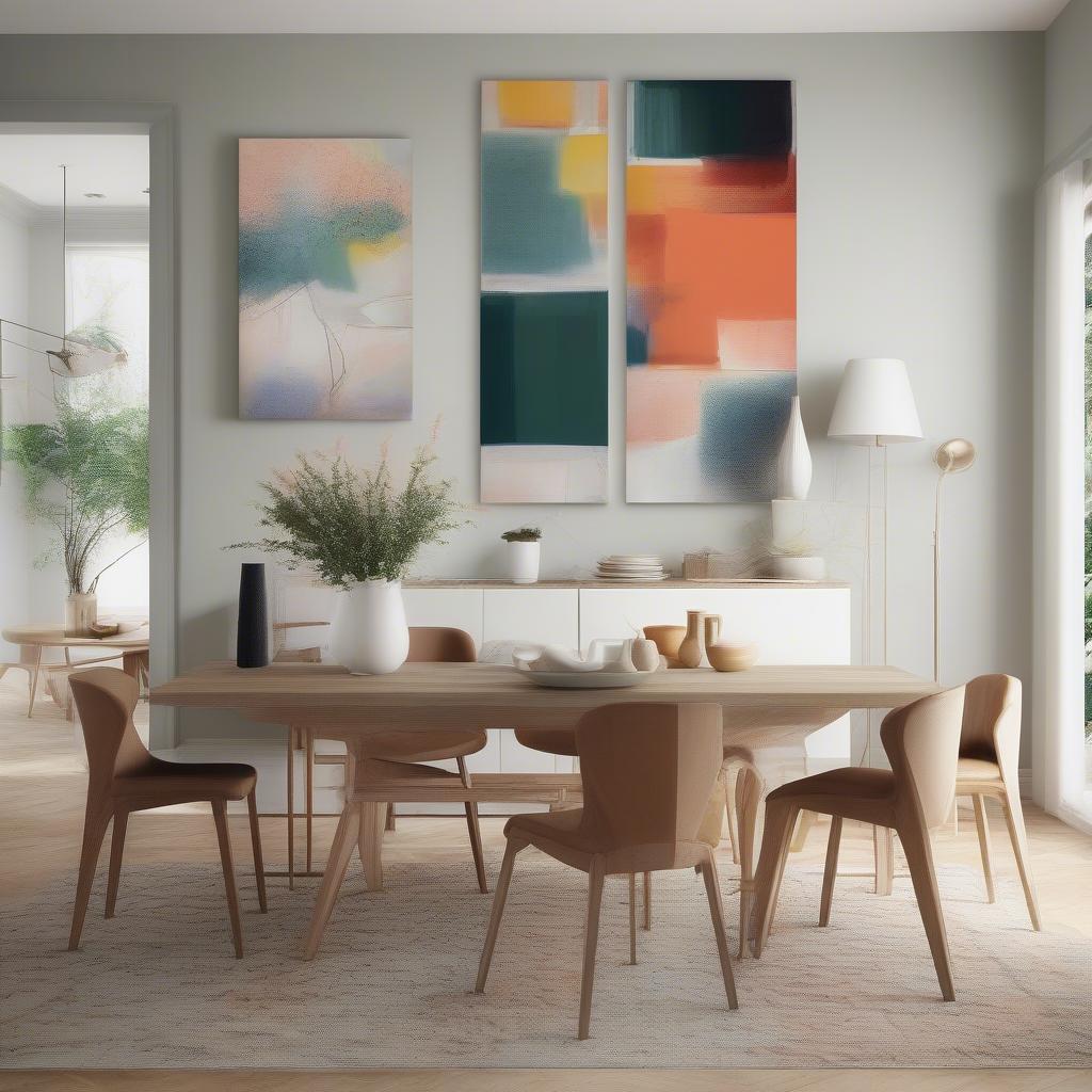 Dining Room Canvas Art: Size and Color Considerations