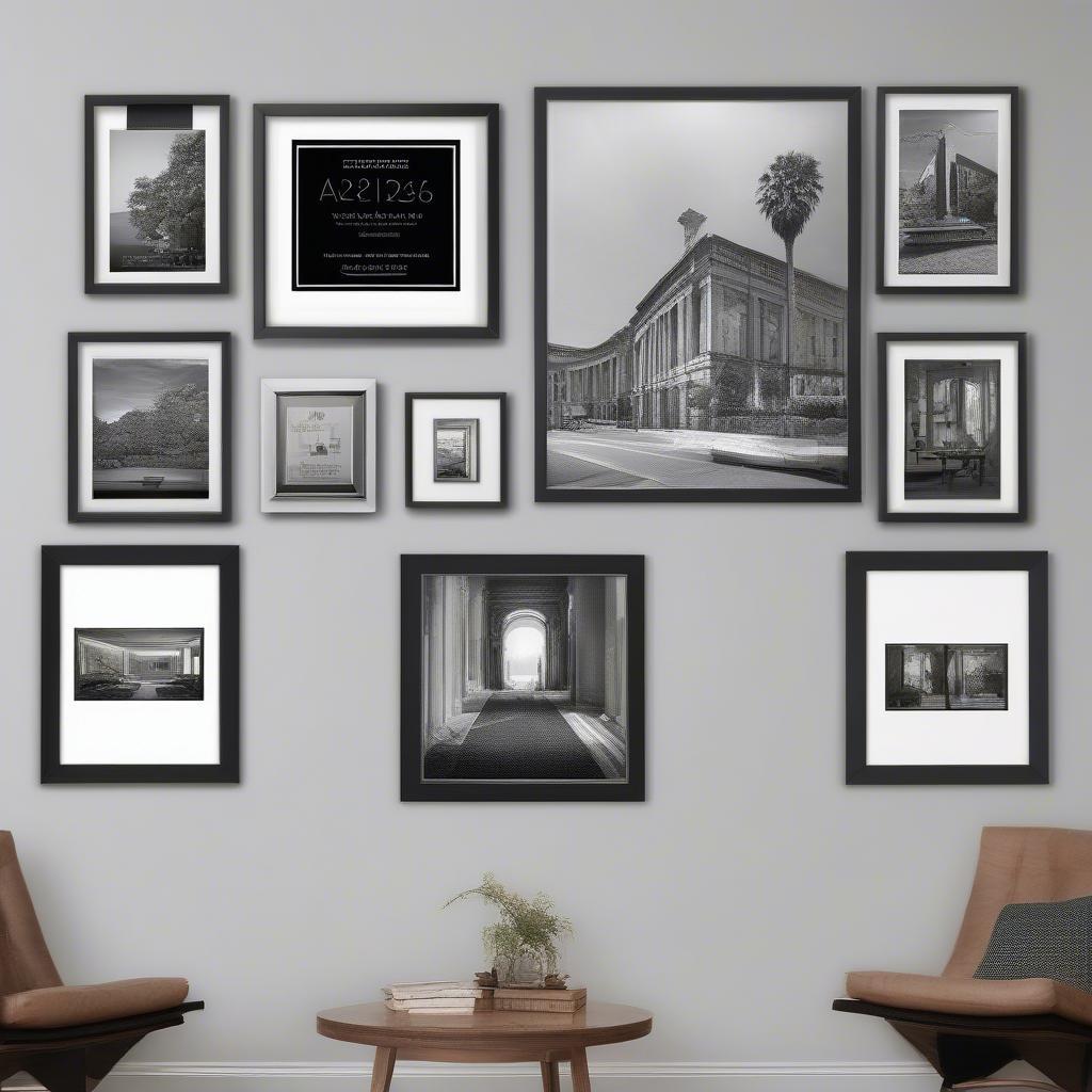 Examples of Displaying a Black 24x36 Poster Frame in Different Interior Settings