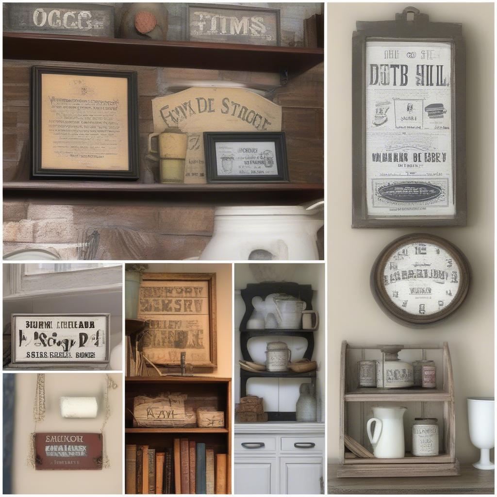 Displaying Antique Milk Signs in Different Settings