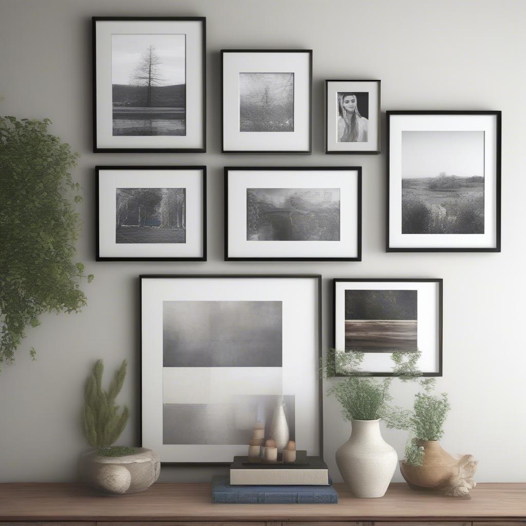 Displaying Collage Picture Frames on a Wall