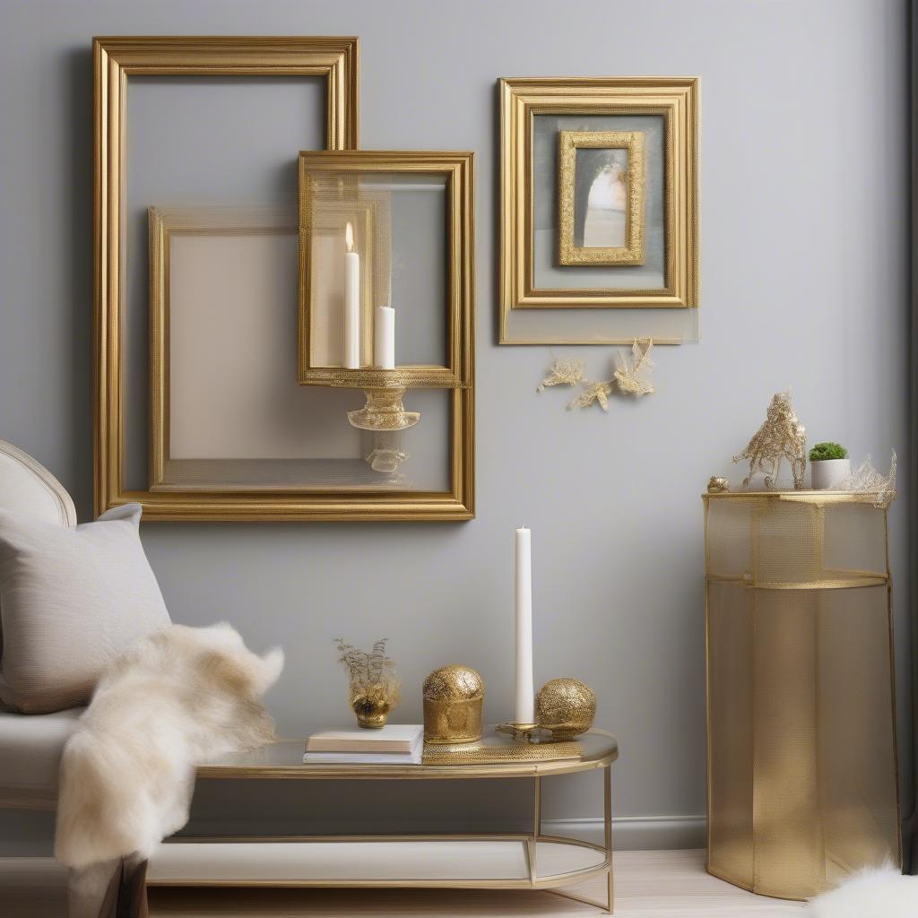 Displaying Gold Collage Frames