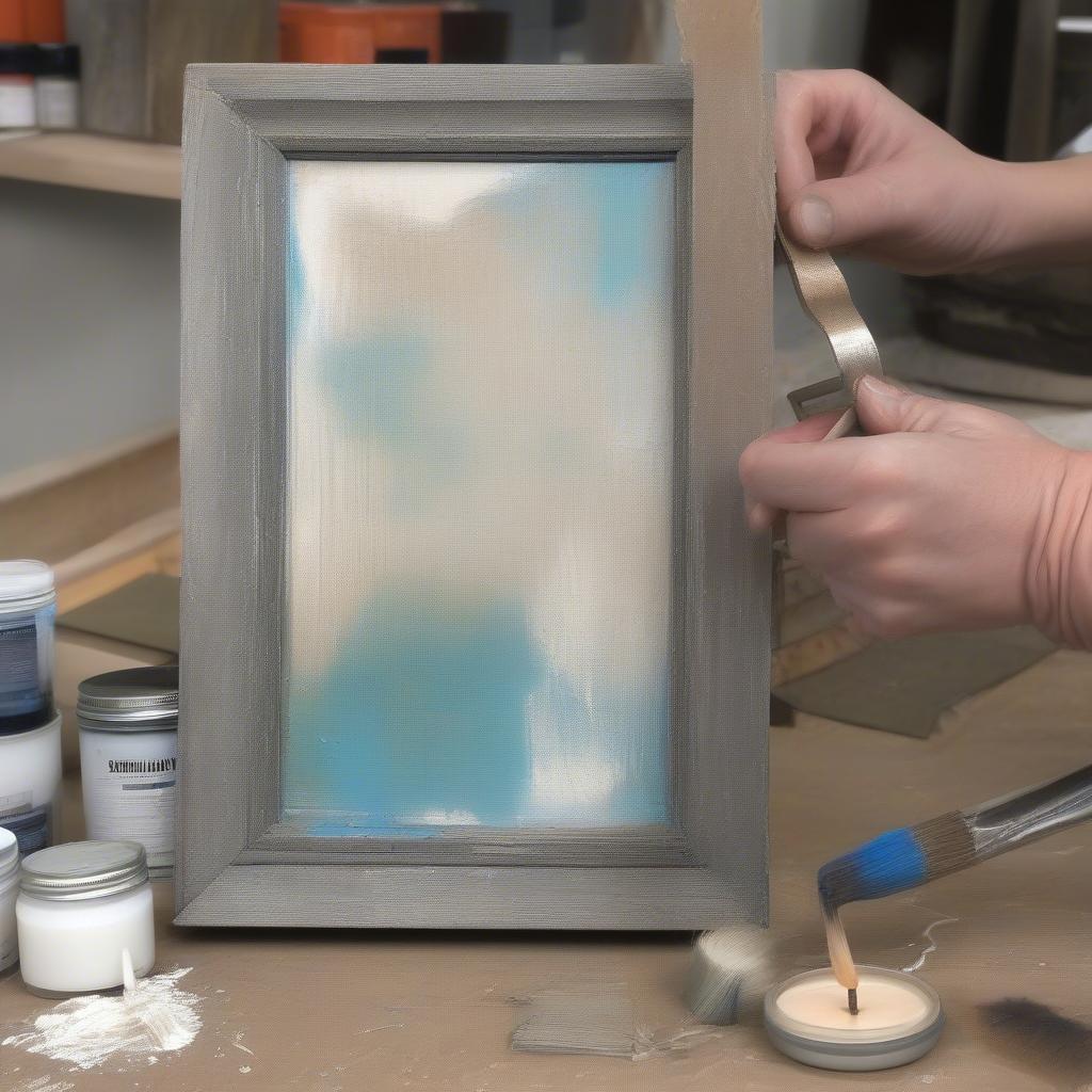 Creating a Distressed Wood Frame