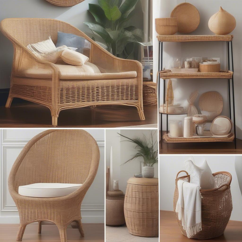 Diverse Wicker and Rattan Products for Home Decor