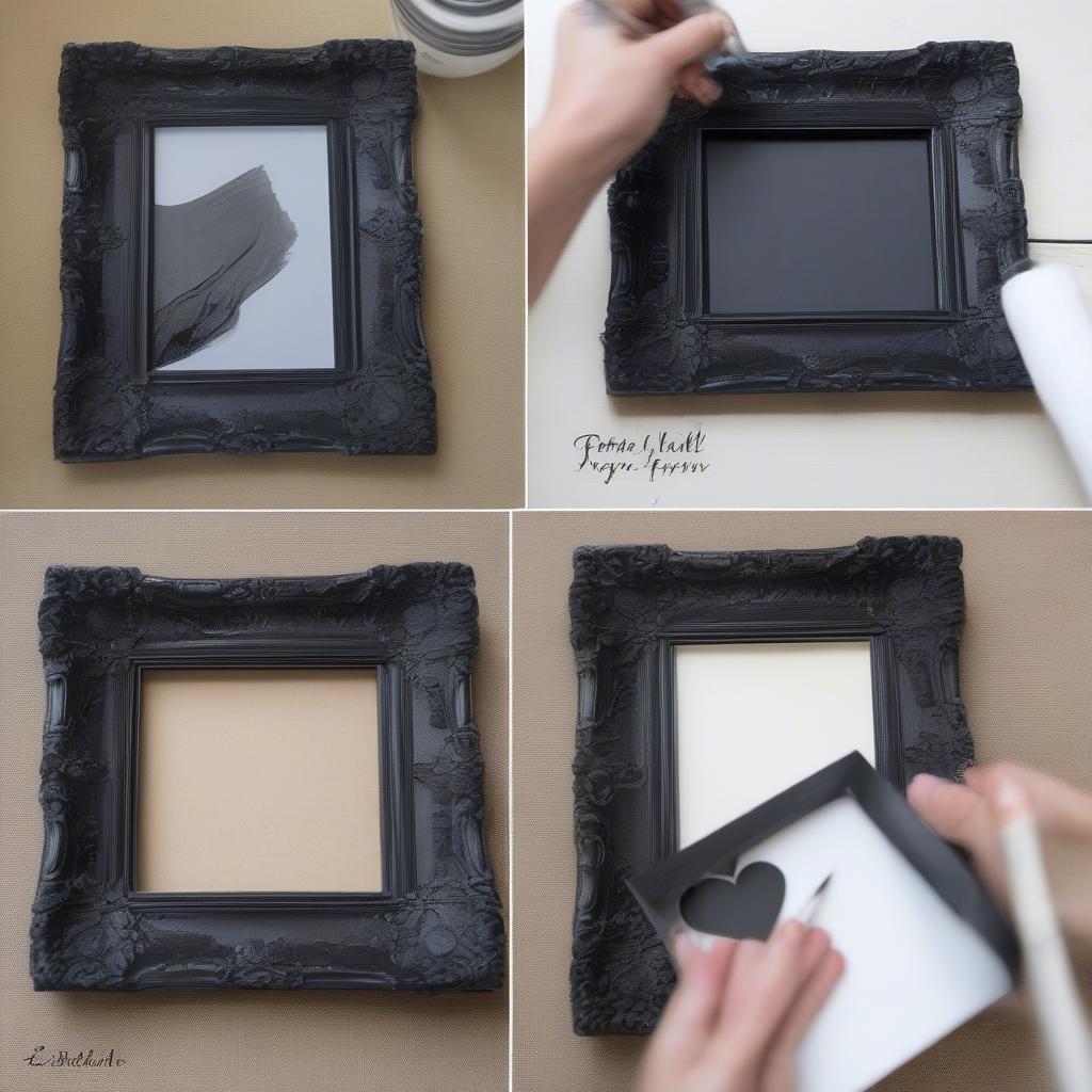 DIY Black Heart Picture Frame Tutorial