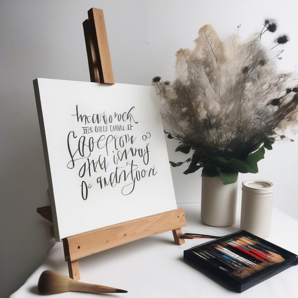 DIY Canvas Wall Art with Hand-Lettered Quote