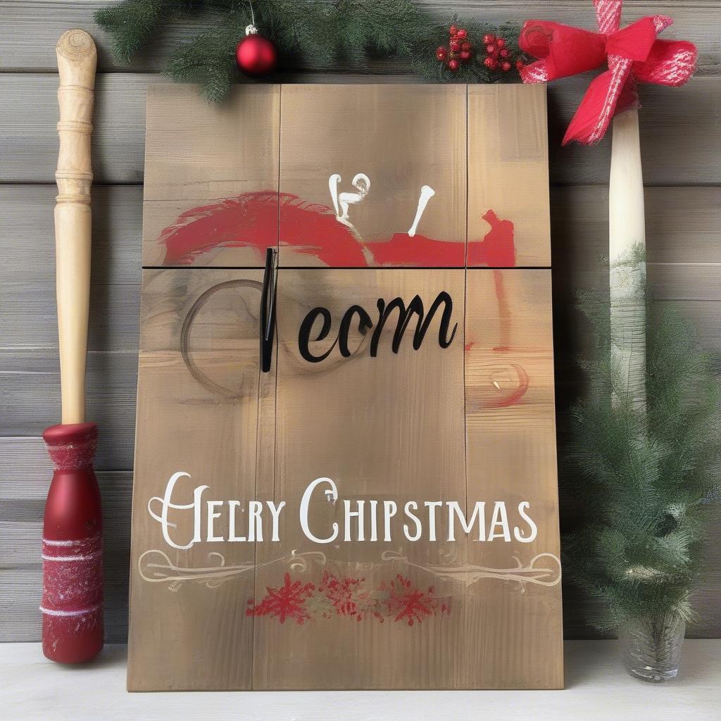 DIY Christmas Farm Sign Tutorial