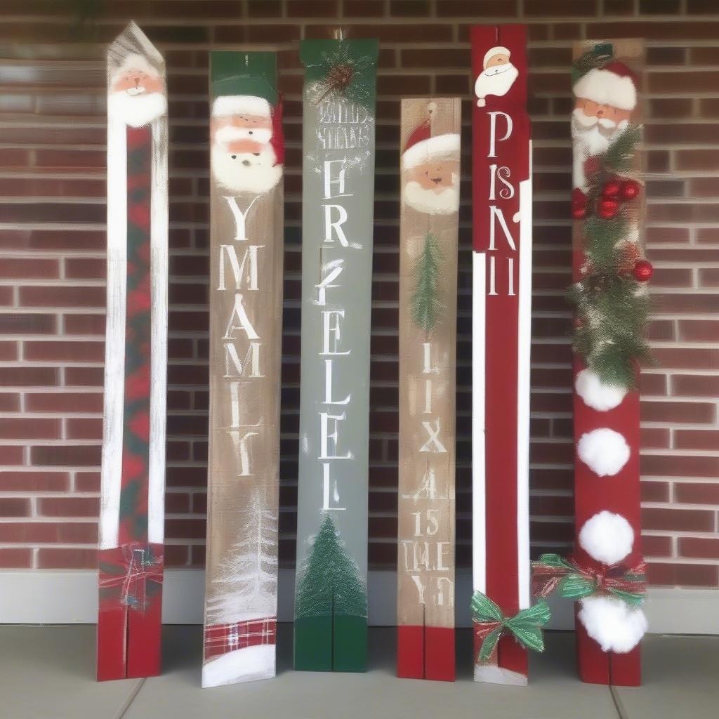 Examples of DIY Christmas Pole Signs