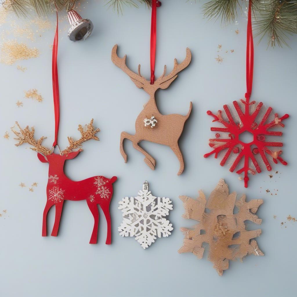 DIY Christmas Wooden Cutout Ornaments