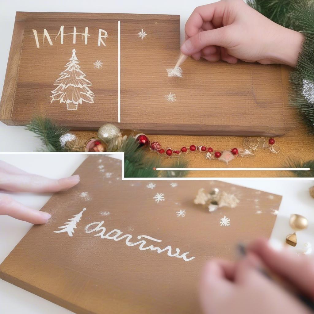 DIY Christmas Wooden Sign Tutorial