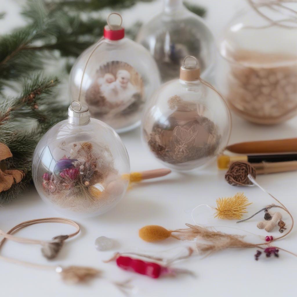 DIY Clear Picture Ornaments Creation Process