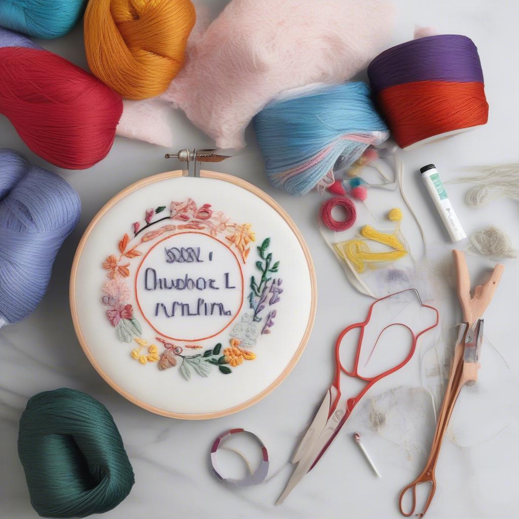 DIY Embroidery Pillow Kit