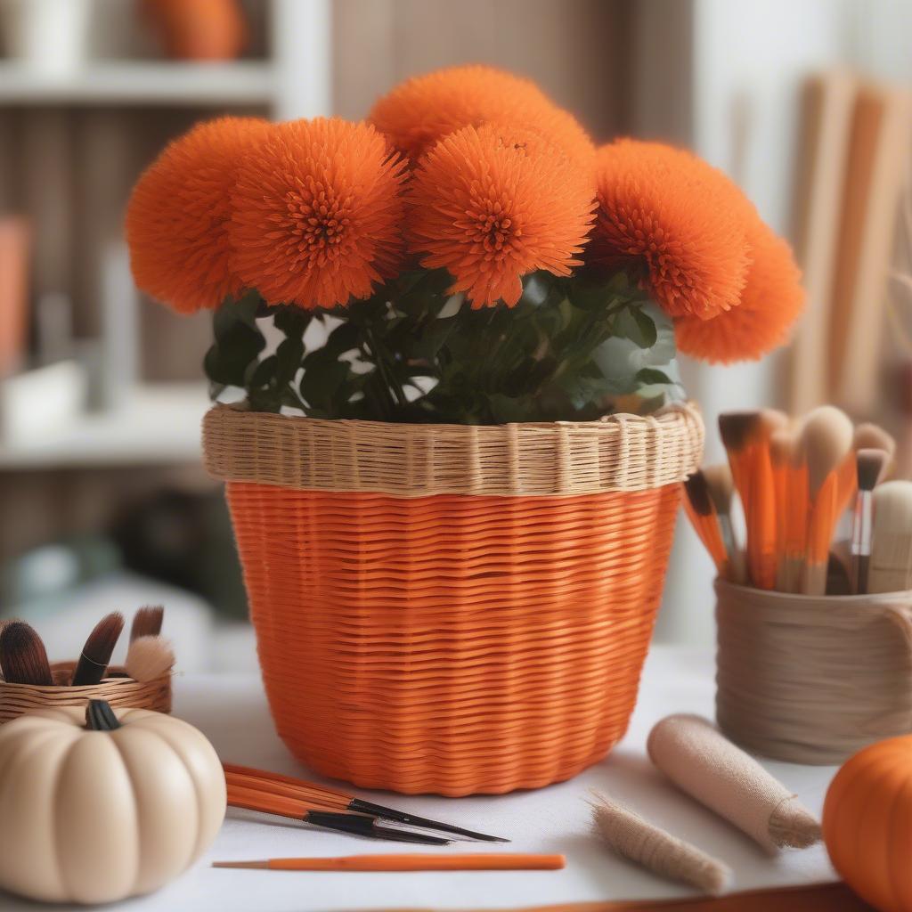 DIY Fall Wicker Decor