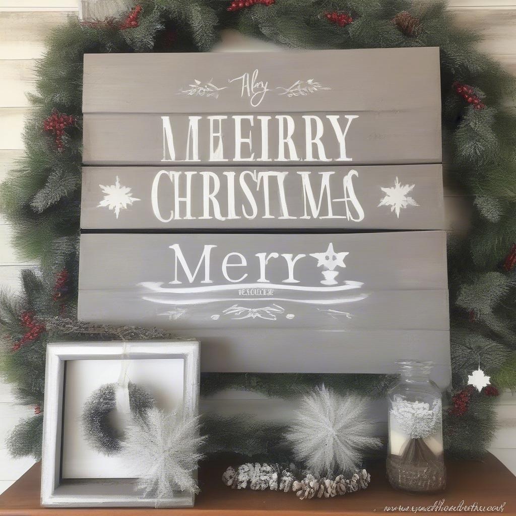 DIY Farmhouse Merry Christmas Sign Tutorial