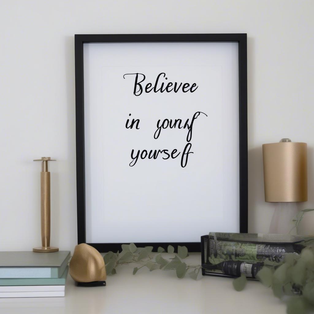 DIY Framed Motivational Saying