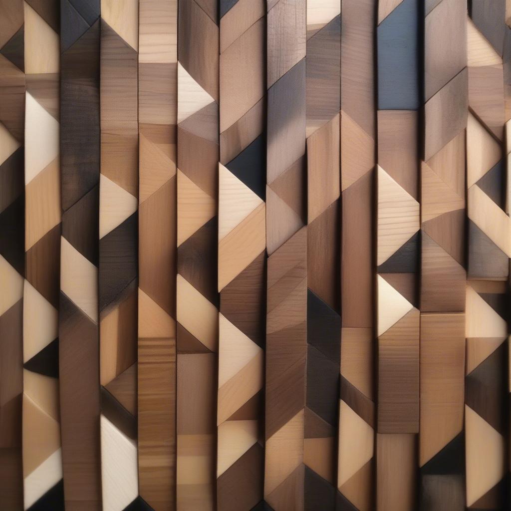 DIY geometric wood wall art