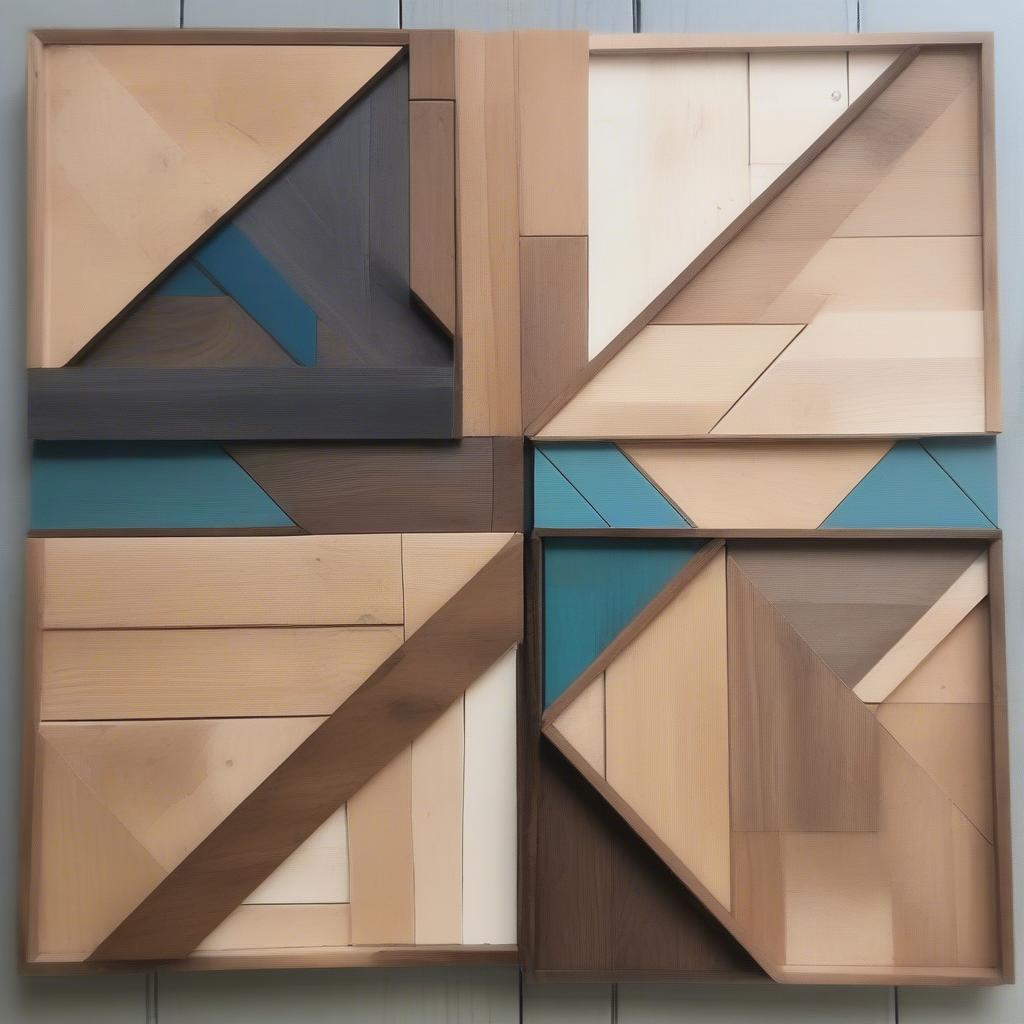 DIY geometric wooden wall art