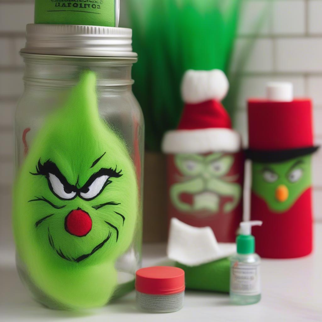 DIY Grinch Bathroom Decorations