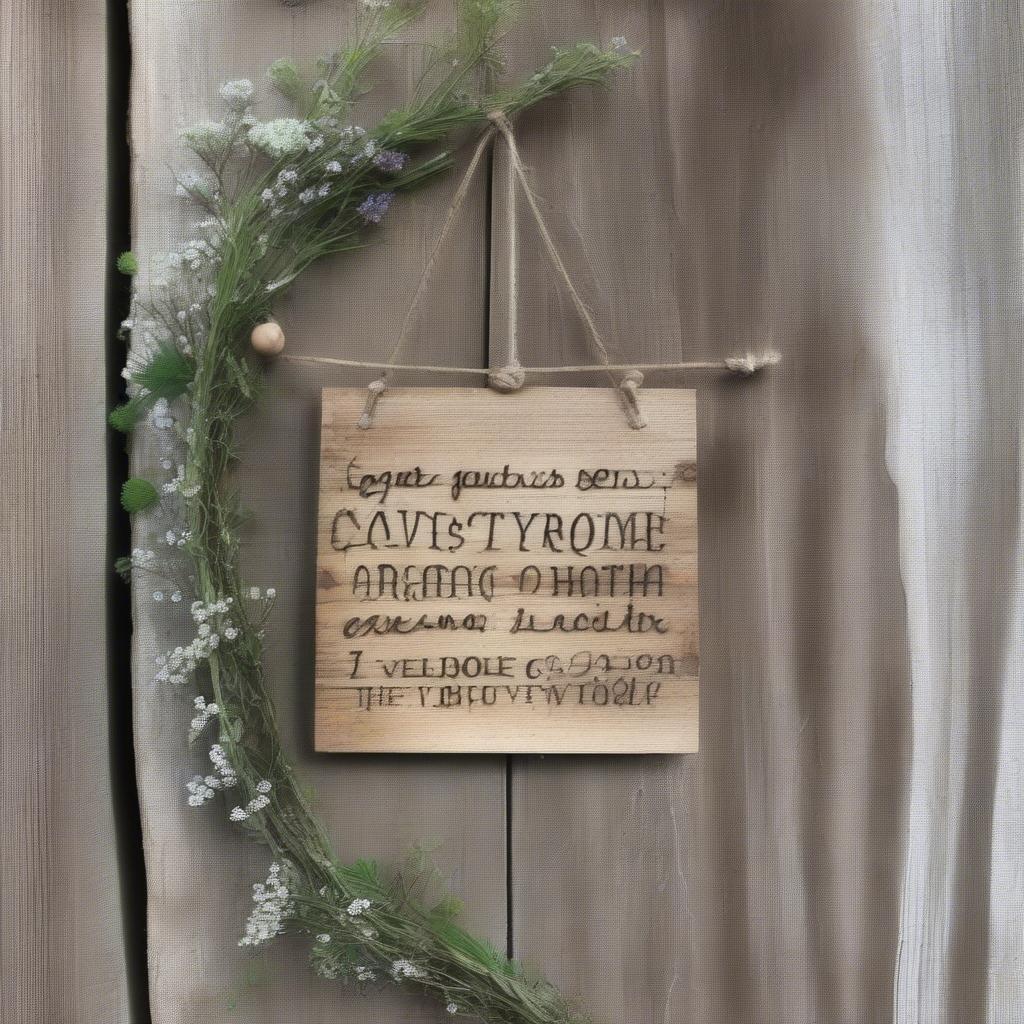 DIY hanging quotes add a personal touch