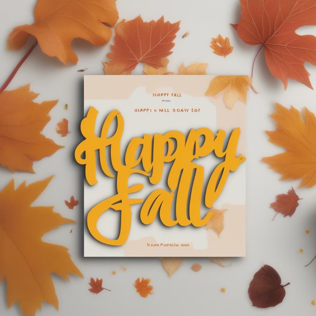 DIY Happy Fall Sign Printable using Canva