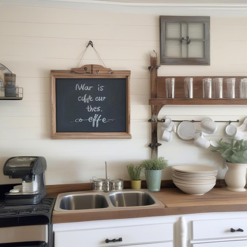 DIY Kitchen Sign with Repurposed Window Frame