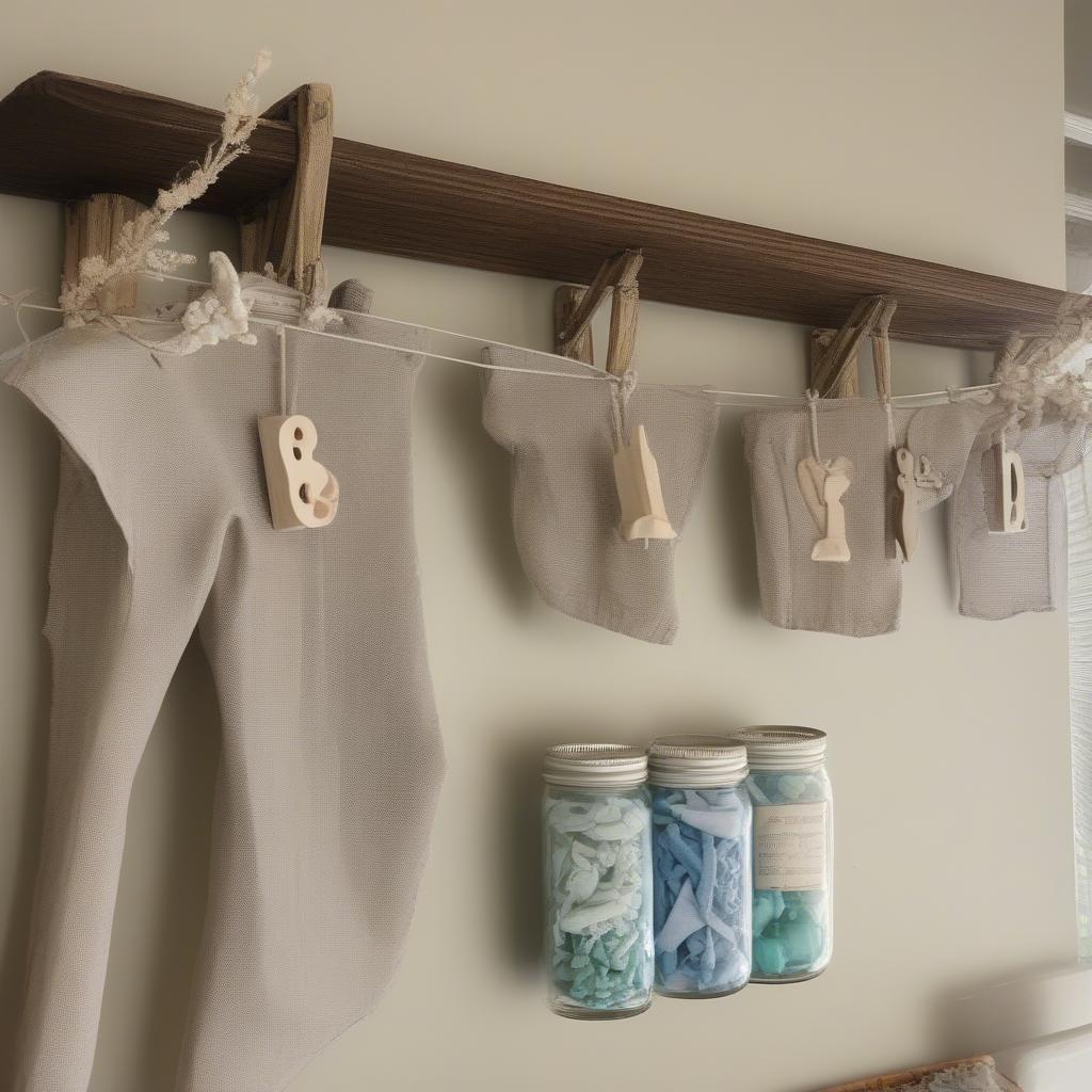 DIY laundry ornaments crafted from recycled materials