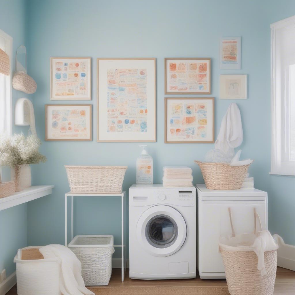 DIY Watercolor Paintings for the Laundry Room