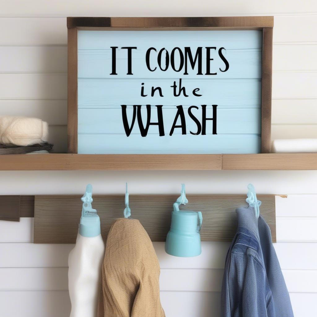 DIY Laundry Sign from Reclaimed Wood