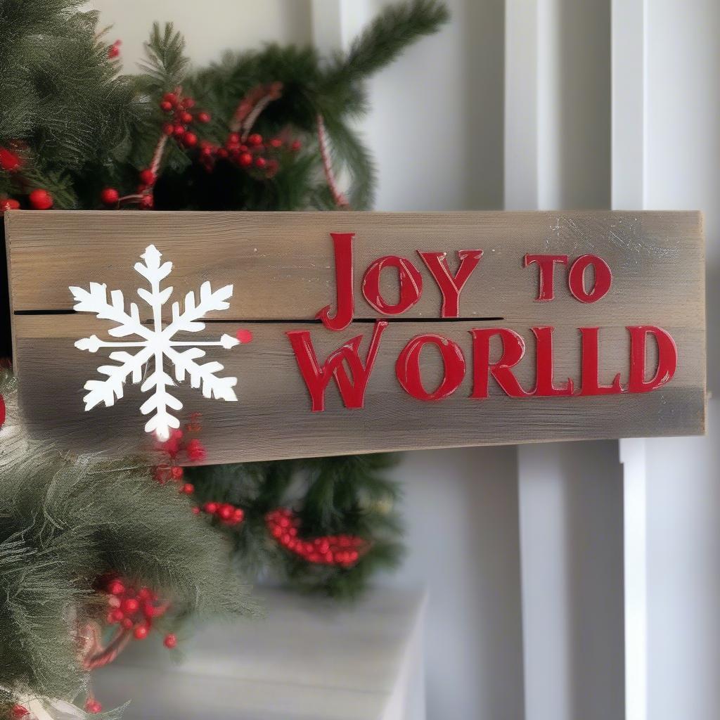 DIY Long Christmas Sign