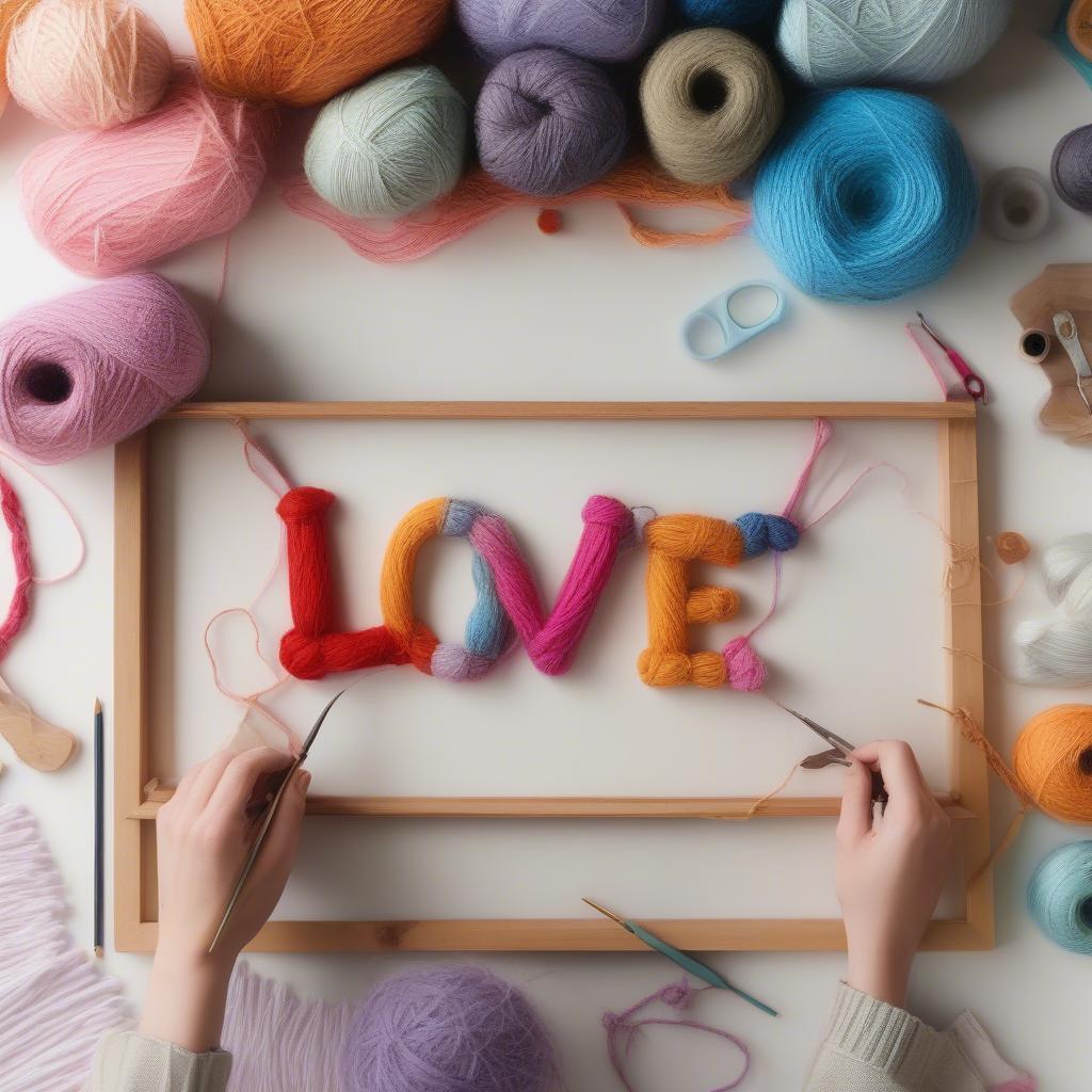 DIY Love wall art project