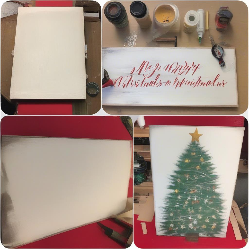 DIY Merry Christmas Wood Sign Tutorial