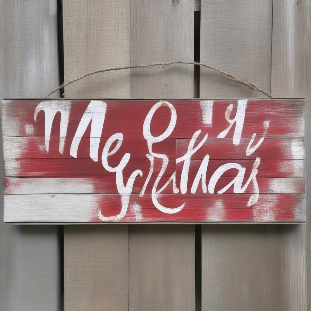 DIY Extra Large Christmas Sign Made from Reclaimed Pallet Wood