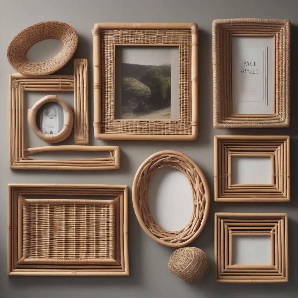 DIY Picture Frames from Wicker and Rattan