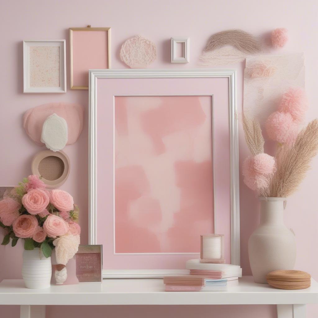 DIY Pink Framed Wall Art Projects