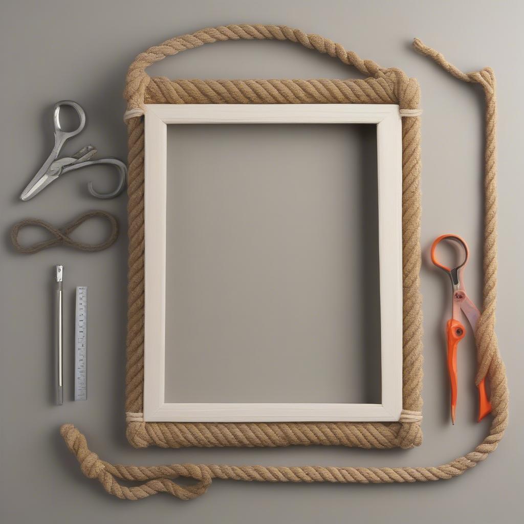 DIY Rope Picture Frame Tutorial