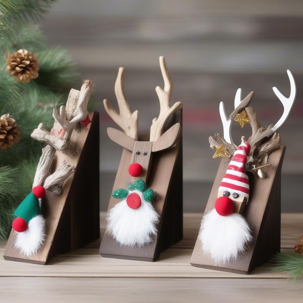 DIY Santa and Reindeer Stocking Holders