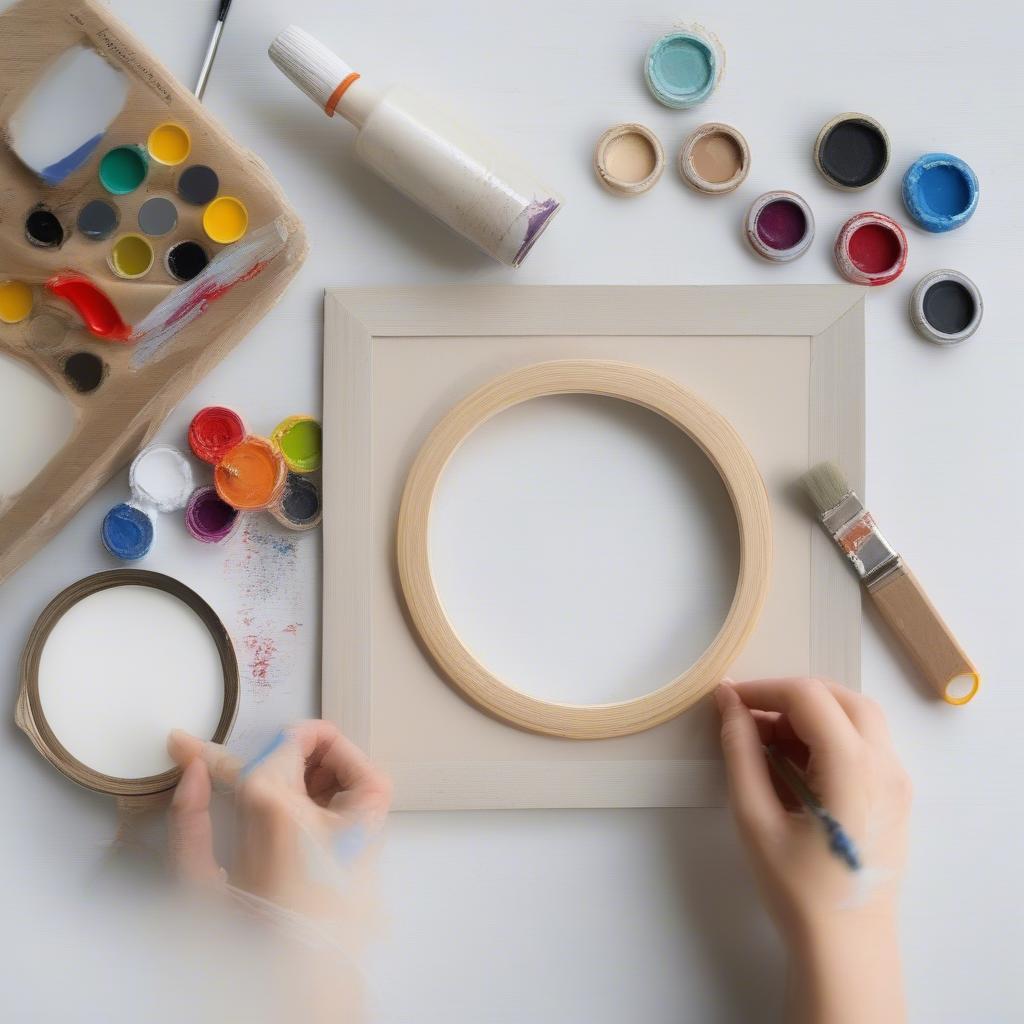 DIY Small Circle Picture Frames