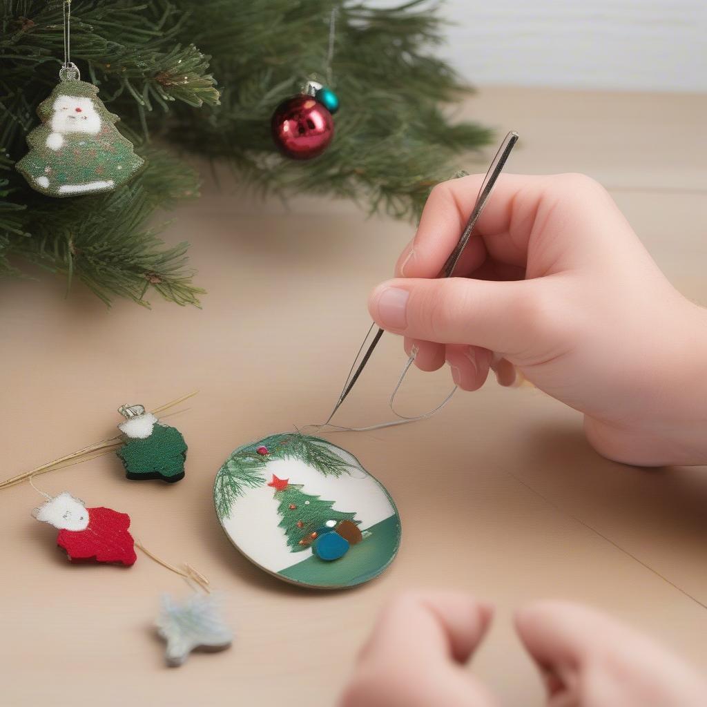 DIY Small Picture Frame Ornament Tutorial